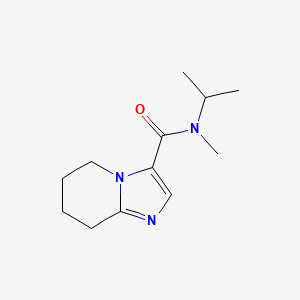 molecular formula C12H19N3O B7652710 N-methyl-N-propan-2-yl-5,6,7,8-tetrahydroimidazo[1,2-a]pyridine-3-carboxamide 