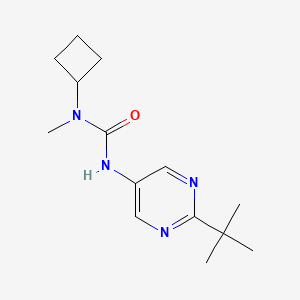 molecular formula C14H22N4O B7652716 3-(2-Tert-butylpyrimidin-5-yl)-1-cyclobutyl-1-methylurea 