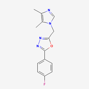 2-[(4,5-Dimethylimidazol-1-yl)methyl]-5-(4-fluorophenyl)-1,3,4-oxadiazole