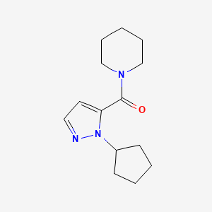 (2-Cyclopentylpyrazol-3-yl)-piperidin-1-ylmethanone