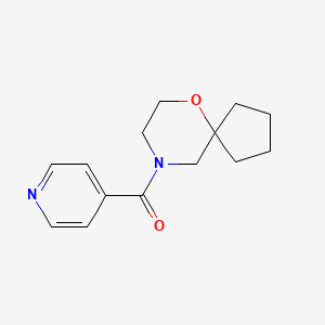 molecular formula C14H18N2O2 B7652770 6-Oxa-9-azaspiro[4.5]decan-9-yl(pyridin-4-yl)methanone 