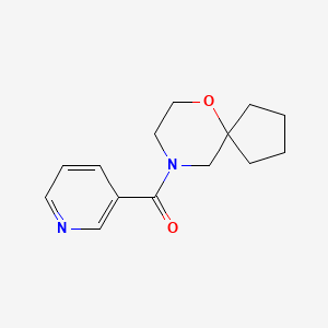 molecular formula C14H18N2O2 B7652771 6-Oxa-9-azaspiro[4.5]decan-9-yl(pyridin-3-yl)methanone 