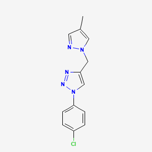 1-(4-Chlorophenyl)-4-[(4-methylpyrazol-1-yl)methyl]triazole