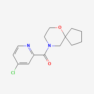 molecular formula C14H17ClN2O2 B7652802 (4-Chloropyridin-2-yl)-(6-oxa-9-azaspiro[4.5]decan-9-yl)methanone 