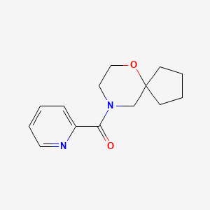 molecular formula C14H18N2O2 B7652818 6-Oxa-9-azaspiro[4.5]decan-9-yl(pyridin-2-yl)methanone 