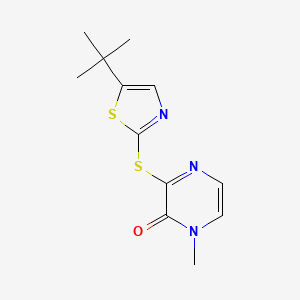 3-[(5-Tert-butyl-1,3-thiazol-2-yl)sulfanyl]-1-methylpyrazin-2-one