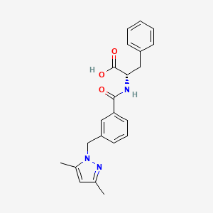 (2S)-2-[[3-[(3,5-dimethylpyrazol-1-yl)methyl]benzoyl]amino]-3-phenylpropanoic acid