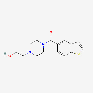 molecular formula C15H18N2O2S B7652891 1-Benzothiophen-5-yl-[4-(2-hydroxyethyl)piperazin-1-yl]methanone 