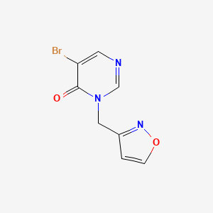 molecular formula C8H6BrN3O2 B7652911 5-Bromo-3-(1,2-oxazol-3-ylmethyl)pyrimidin-4-one 