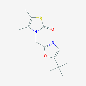 3-[(5-Tert-butyl-1,3-oxazol-2-yl)methyl]-4,5-dimethyl-1,3-thiazol-2-one