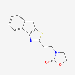 3-[2-(4H-indeno[1,2-d][1,3]thiazol-2-yl)ethyl]-1,3-oxazolidin-2-one