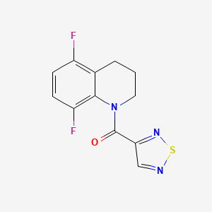 molecular formula C12H9F2N3OS B7652952 (5,8-difluoro-3,4-dihydro-2H-quinolin-1-yl)-(1,2,5-thiadiazol-3-yl)methanone 