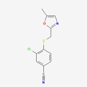 3-Chloro-4-[(5-methyl-1,3-oxazol-2-yl)methylsulfanyl]benzonitrile