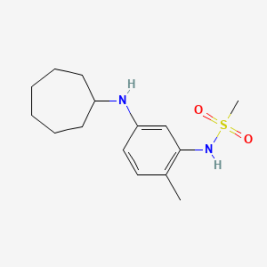 molecular formula C15H24N2O2S B7652992 N-[5-(cycloheptylamino)-2-methylphenyl]methanesulfonamide 