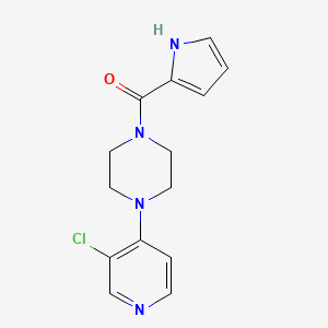 molecular formula C14H15ClN4O B7652993 [4-(3-chloropyridin-4-yl)piperazin-1-yl]-(1H-pyrrol-2-yl)methanone 