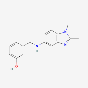 3-[[(1,2-Dimethylbenzimidazol-5-yl)amino]methyl]phenol