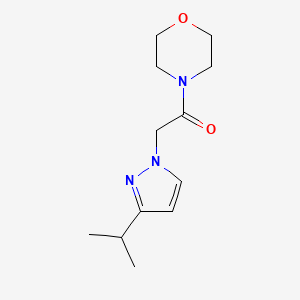 molecular formula C12H19N3O2 B7653003 1-Morpholin-4-yl-2-(3-propan-2-ylpyrazol-1-yl)ethanone 