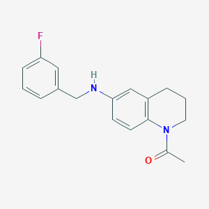 molecular formula C18H19FN2O B7653004 1-[6-[(3-fluorophenyl)methylamino]-3,4-dihydro-2H-quinolin-1-yl]ethanone 