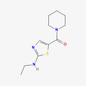 molecular formula C11H17N3OS B7653010 [2-(Ethylamino)-1,3-thiazol-5-yl]-piperidin-1-ylmethanone 