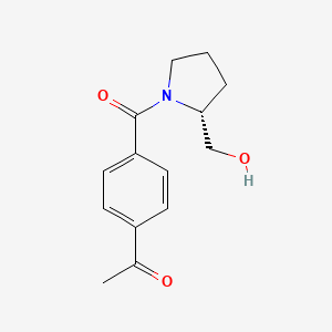 1-[4-[(2R)-2-(hydroxymethyl)pyrrolidine-1-carbonyl]phenyl]ethanone