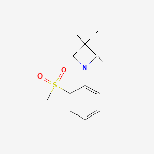 molecular formula C14H21NO2S B7653035 2,2,3,3-Tetramethyl-1-(2-methylsulfonylphenyl)azetidine 