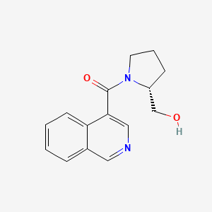 molecular formula C15H16N2O2 B7653041 [(2R)-2-(hydroxymethyl)pyrrolidin-1-yl]-isoquinolin-4-ylmethanone 