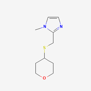 1-Methyl-2-(oxan-4-ylsulfanylmethyl)imidazole