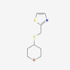 2-(Oxan-4-ylsulfanylmethyl)-1,3-thiazole