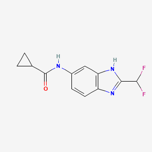 N-[2-(difluoromethyl)-3H-benzimidazol-5-yl]cyclopropanecarboxamide