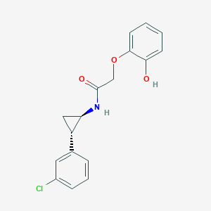 N-[(1R,2S)-2-(3-chlorophenyl)cyclopropyl]-2-(2-hydroxyphenoxy)acetamide