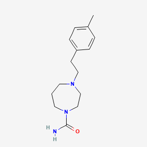 molecular formula C15H23N3O B7653084 4-[2-(4-Methylphenyl)ethyl]-1,4-diazepane-1-carboxamide 