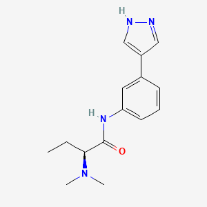 (2S)-2-(dimethylamino)-N-[3-(1H-pyrazol-4-yl)phenyl]butanamide