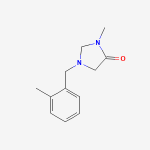 3-Methyl-1-[(2-methylphenyl)methyl]imidazolidin-4-one