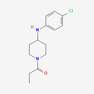 1-[4-(4-Chloroanilino)piperidin-1-yl]propan-1-one