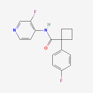 molecular formula C16H14F2N2O B7653233 1-(4-fluorophenyl)-N-(3-fluoropyridin-4-yl)cyclobutane-1-carboxamide 