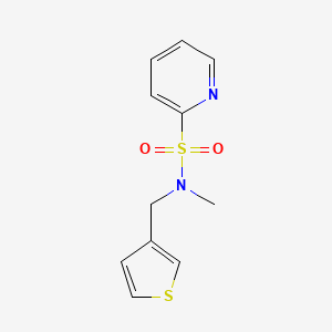 molecular formula C11H12N2O2S2 B7653257 N-methyl-N-(thiophen-3-ylmethyl)pyridine-2-sulfonamide 