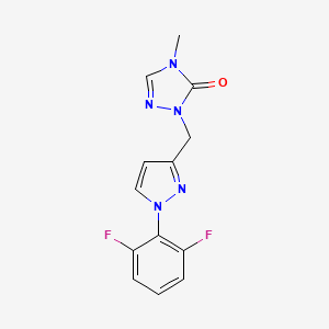 2-[[1-(2,6-Difluorophenyl)pyrazol-3-yl]methyl]-4-methyl-1,2,4-triazol-3-one