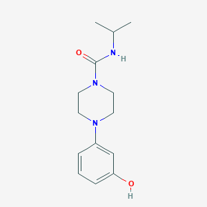 4-(3-hydroxyphenyl)-N-propan-2-ylpiperazine-1-carboxamide