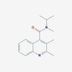 molecular formula C16H20N2O B7653297 N,2,3-trimethyl-N-propan-2-ylquinoline-4-carboxamide 