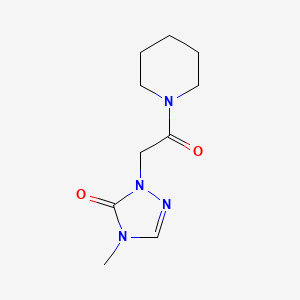 molecular formula C10H16N4O2 B7653337 4-Methyl-2-(2-oxo-2-piperidin-1-ylethyl)-1,2,4-triazol-3-one 