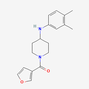 molecular formula C18H22N2O2 B7653387 [4-(3,4-Dimethylanilino)piperidin-1-yl]-(furan-3-yl)methanone 