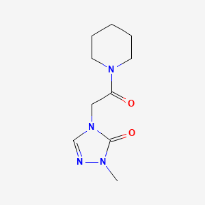 molecular formula C10H16N4O2 B7653390 2-Methyl-4-(2-oxo-2-piperidin-1-ylethyl)-1,2,4-triazol-3-one 