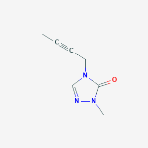 molecular formula C7H9N3O B7653410 4-But-2-ynyl-2-methyl-1,2,4-triazol-3-one 