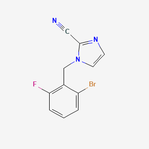 1-[(2-Bromo-6-fluorophenyl)methyl]imidazole-2-carbonitrile