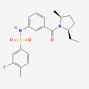 N-[3-[(2R,5S)-2-ethyl-5-methylpyrrolidine-1-carbonyl]phenyl]-3-fluoro-4-methylbenzenesulfonamide