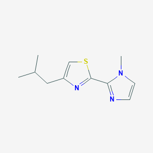 molecular formula C11H15N3S B7653467 2-(1-Methylimidazol-2-yl)-4-(2-methylpropyl)-1,3-thiazole 