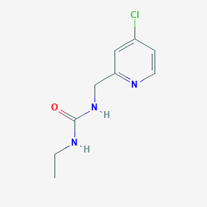 molecular formula C9H12ClN3O B7653470 1-[(4-Chloropyridin-2-yl)methyl]-3-ethylurea 