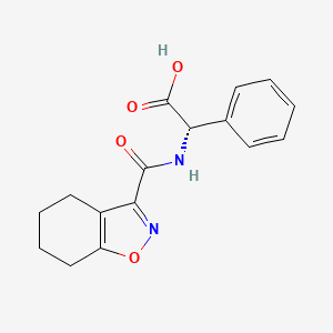 molecular formula C16H16N2O4 B7653526 (2S)-2-phenyl-2-(4,5,6,7-tetrahydro-1,2-benzoxazole-3-carbonylamino)acetic acid 