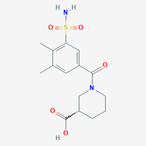 (3S)-1-(3,4-dimethyl-5-sulfamoylbenzoyl)piperidine-3-carboxylic acid