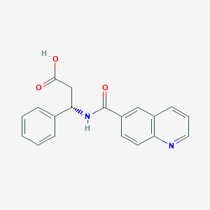 (3S)-3-phenyl-3-(quinoline-6-carbonylamino)propanoic acid